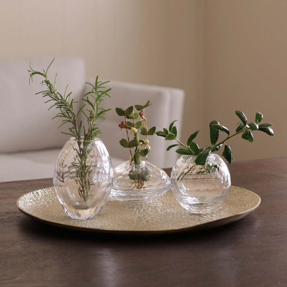 Faceted Teardrop Bud Vase - Clear by Beatriz Ball