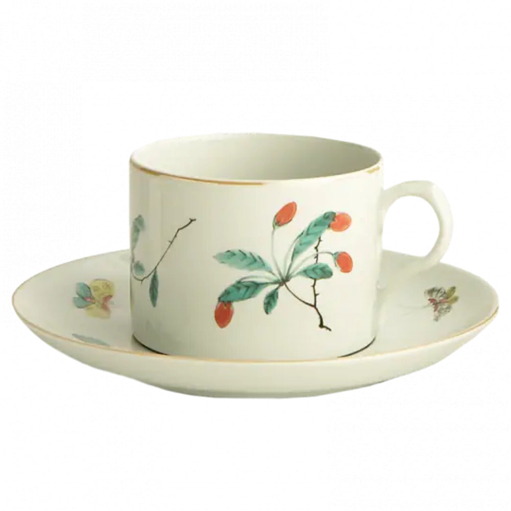 Famille Verte Large Cup & Saucer by Mottahedeh