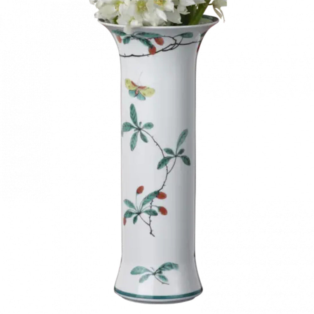 Famille Verte Trumpet Vase by Mottahedeh