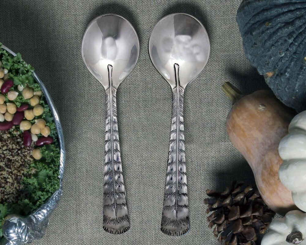 Feather Salad Servers by Arthur Court Designs 5