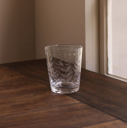 Fern with Dots Double Old Fashioned Glass Set of 4 - Clear by Beatriz Ball