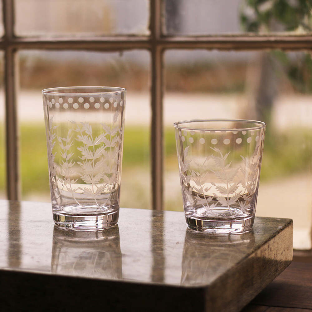 Fern with Dots Tumbler Set of 4 - Clear by Beatriz Ball 1