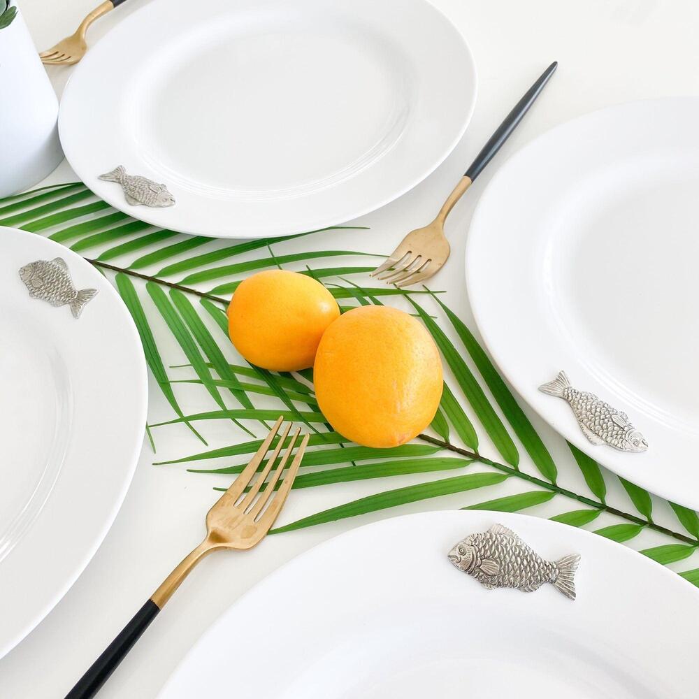 Fish Melamine Lunch Plates - Set of 4 by Arthur Court Designs 1