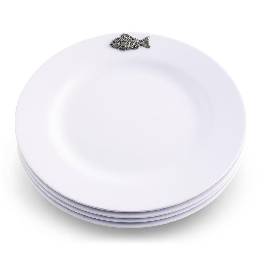 Fish Melamine Lunch Plates - Set of 4 by Arthur Court Designs 3