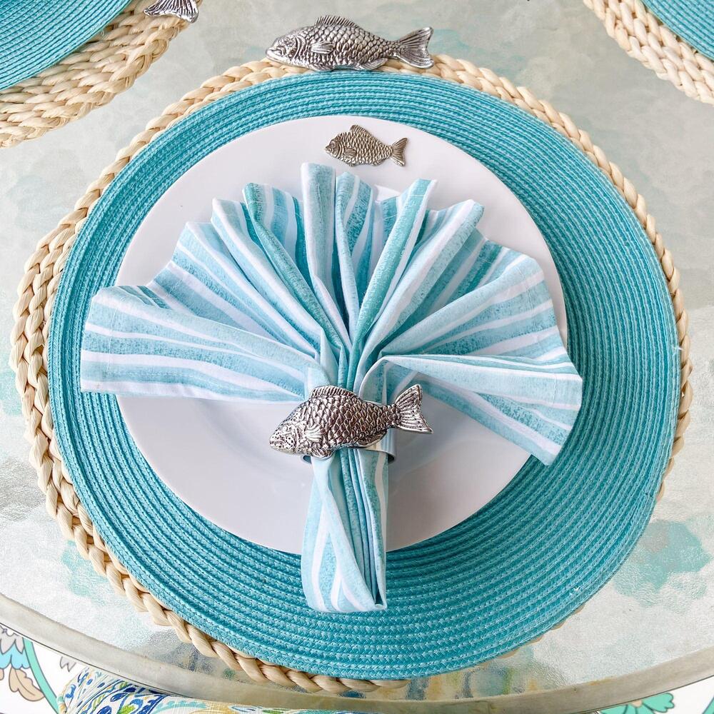 Fish Melamine Lunch Plates - Set of 4 by Arthur Court Designs 4