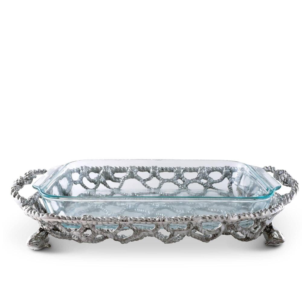 Fish Net Casserole / Pyrex Holder by Arthur Court Designs 2