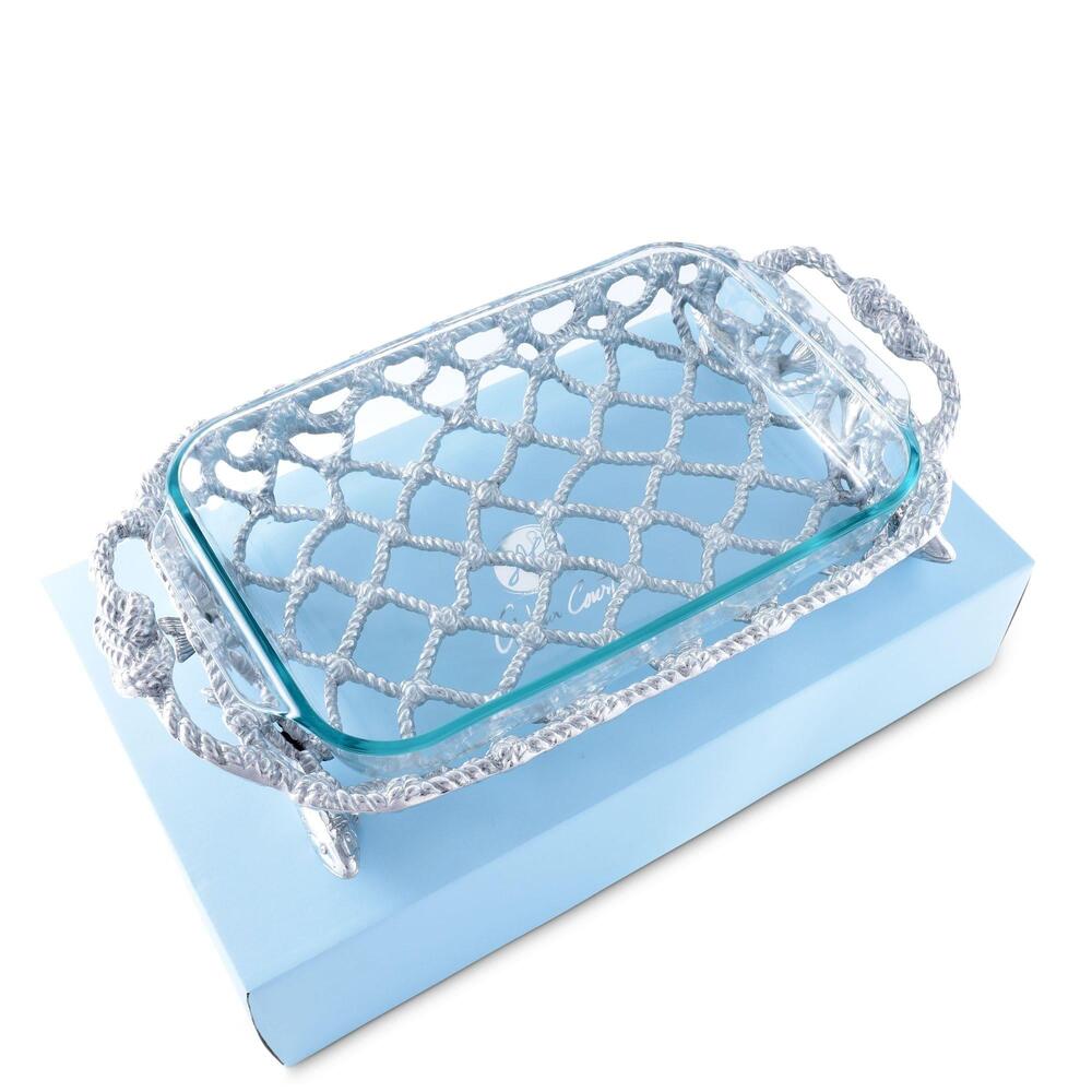 Fish Net Casserole / Pyrex Holder by Arthur Court Designs 5