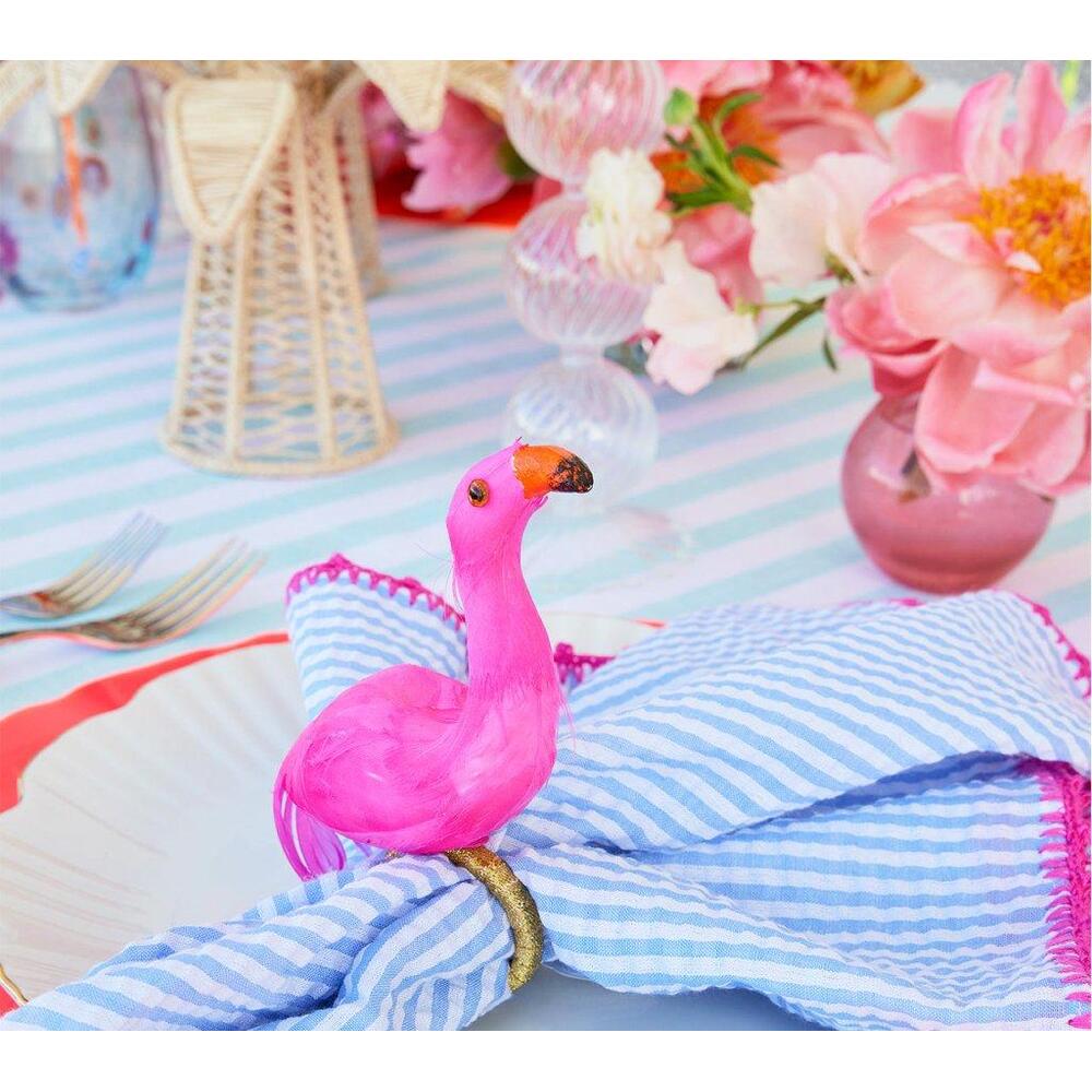 Flamingo Napkin Ring in Pink & Orange - Set of 4 by Kim Seybert 4
