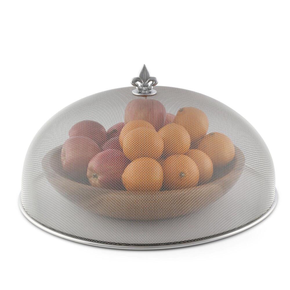 Fleur De Lis 16" Diameter Stainless Mesh Picnic Cover by Arthur Court Designs 1