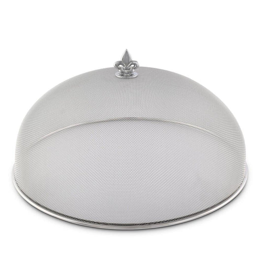 Fleur De Lis 16" Diameter Stainless Mesh Picnic Cover by Arthur Court Designs