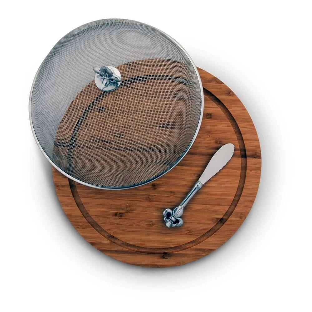 Fleur De Lis 3 Piece Picnic Cheese Board /Spreader by Arthur Court Designs 1