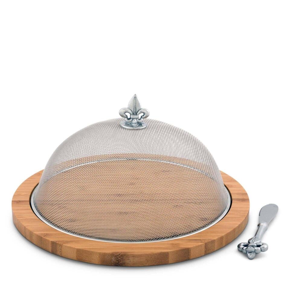 Fleur De Lis 3 Piece Picnic Cheese Board /Spreader by Arthur Court Designs 2