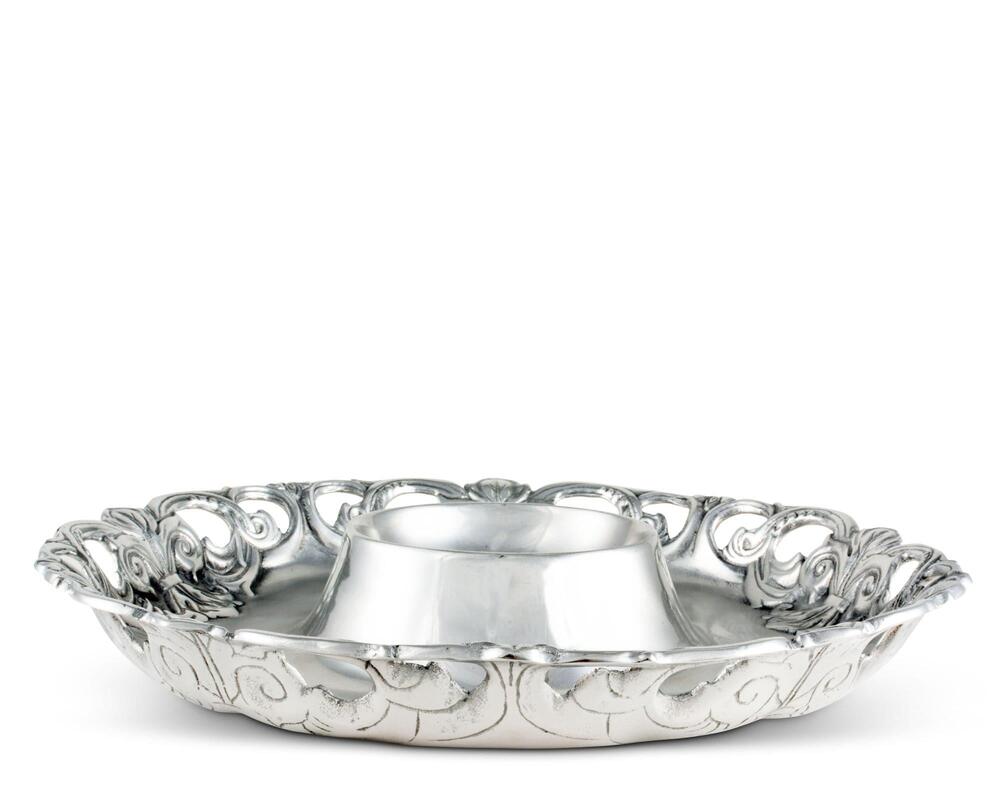Fleur-De-Lis Chip and Dip Tray by Arthur Court Designs 1