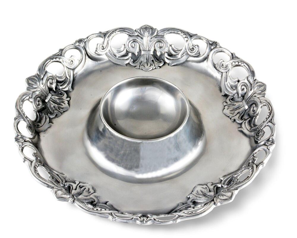 Fleur-De-Lis Chip and Dip Tray by Arthur Court Designs 2