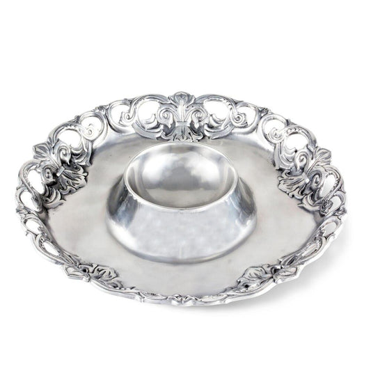 Fleur-De-Lis Chip and Dip Tray by Arthur Court Designs