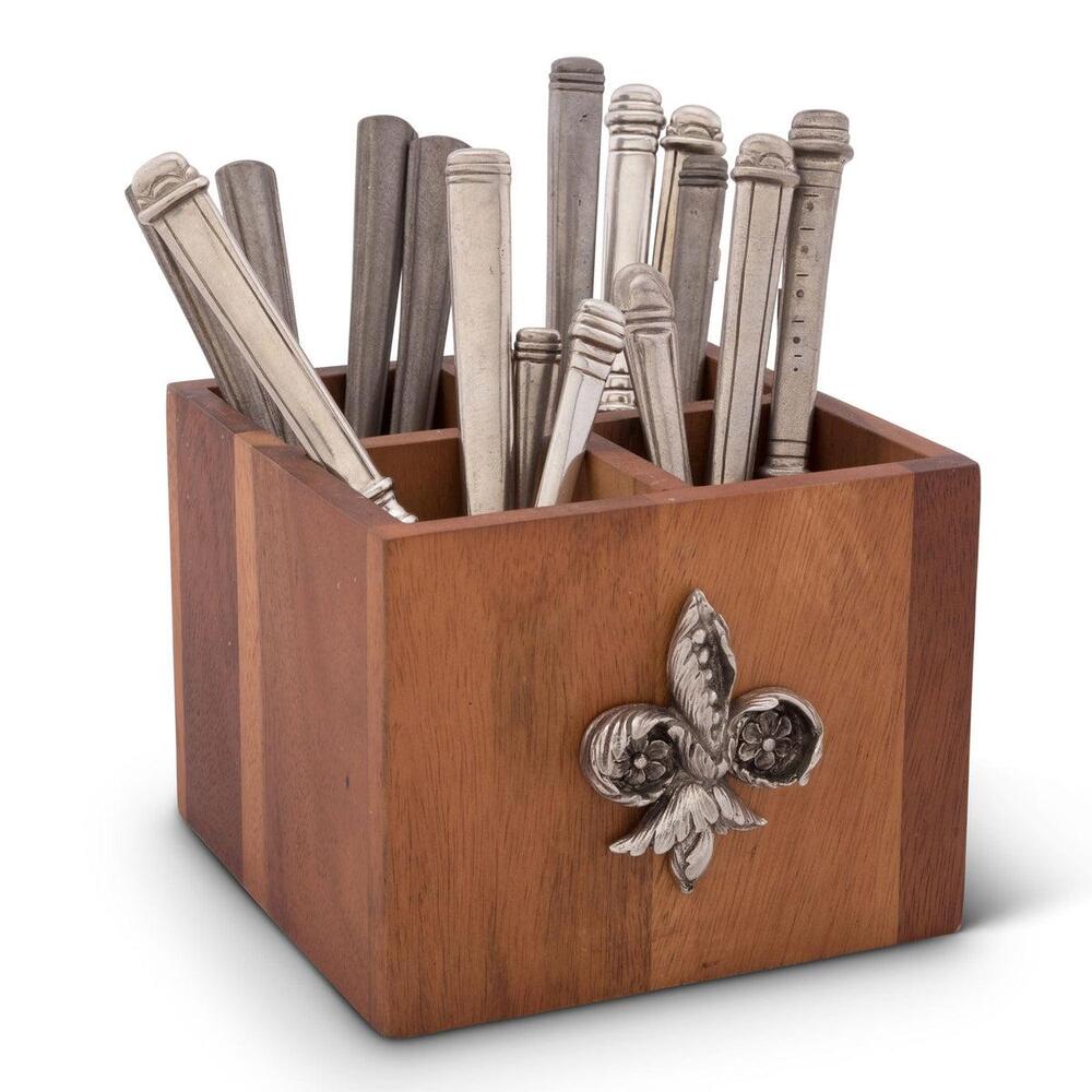 Fleur De Lis Flatware Caddy by Vagabond House