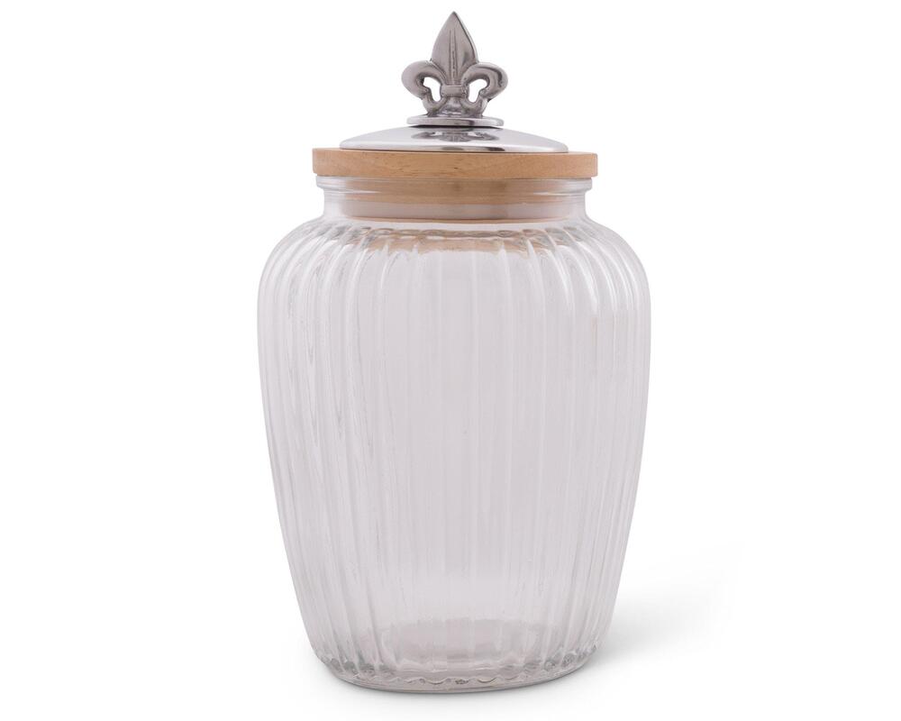 Fleur De Lis Glass Canister by Arthur Court Designs 2