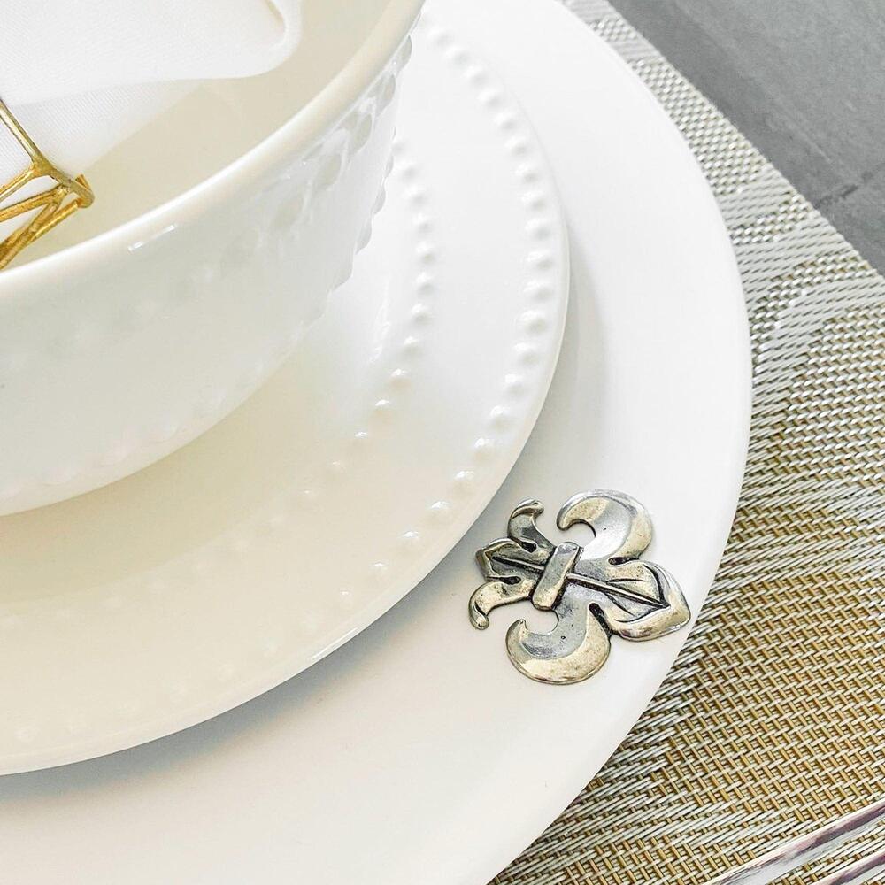 Fleur De Lis Melamine Lunch Plates - Set of 4 by Arthur Court Designs 4