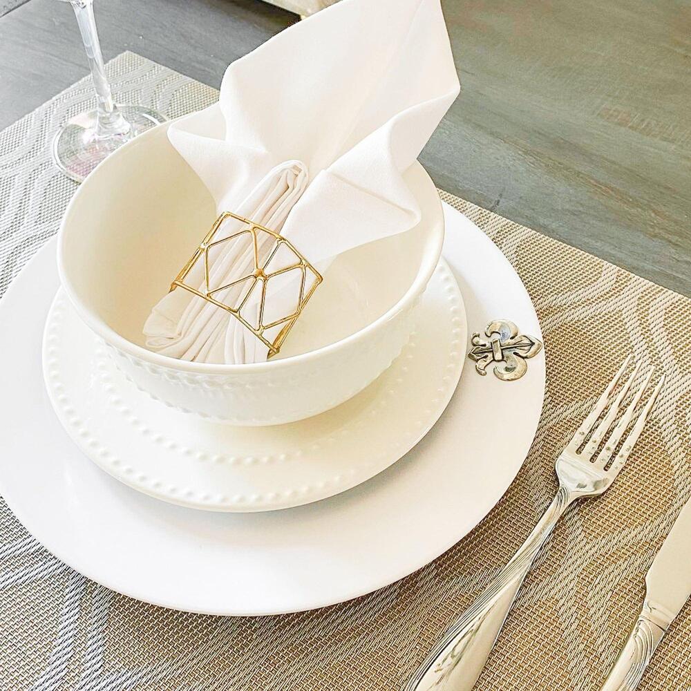 Fleur De Lis Melamine Lunch Plates - Set of 4 by Arthur Court Designs 6