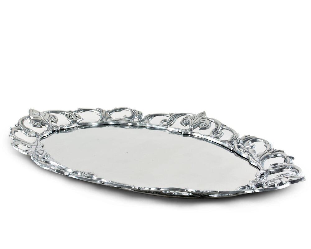 Fleur-De-Lis Oval Serving Tray by Arthur Court Designs 1