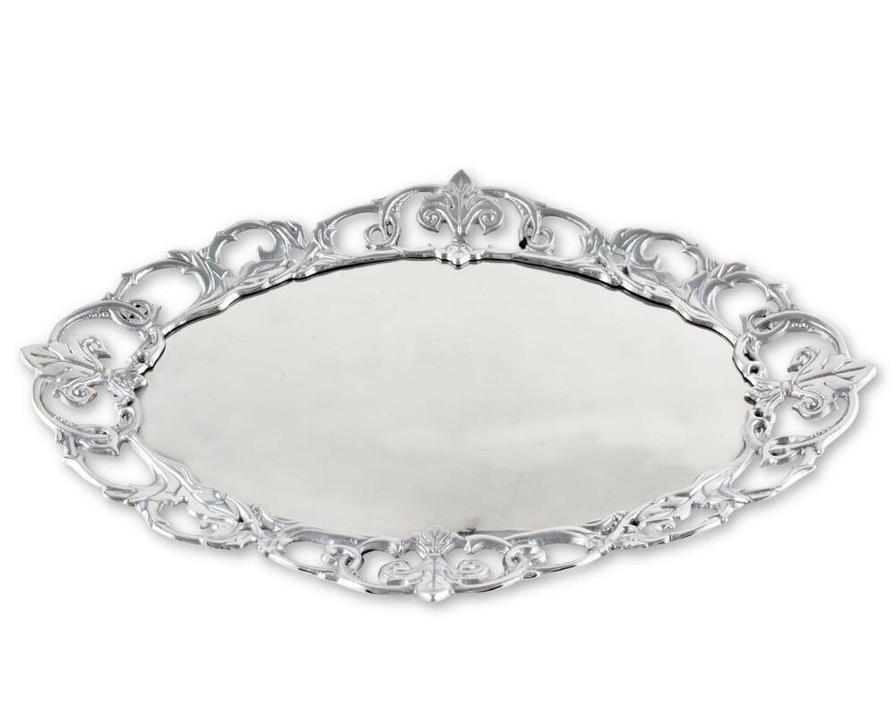 Fleur-De-Lis Oval Serving Tray by Arthur Court Designs 2