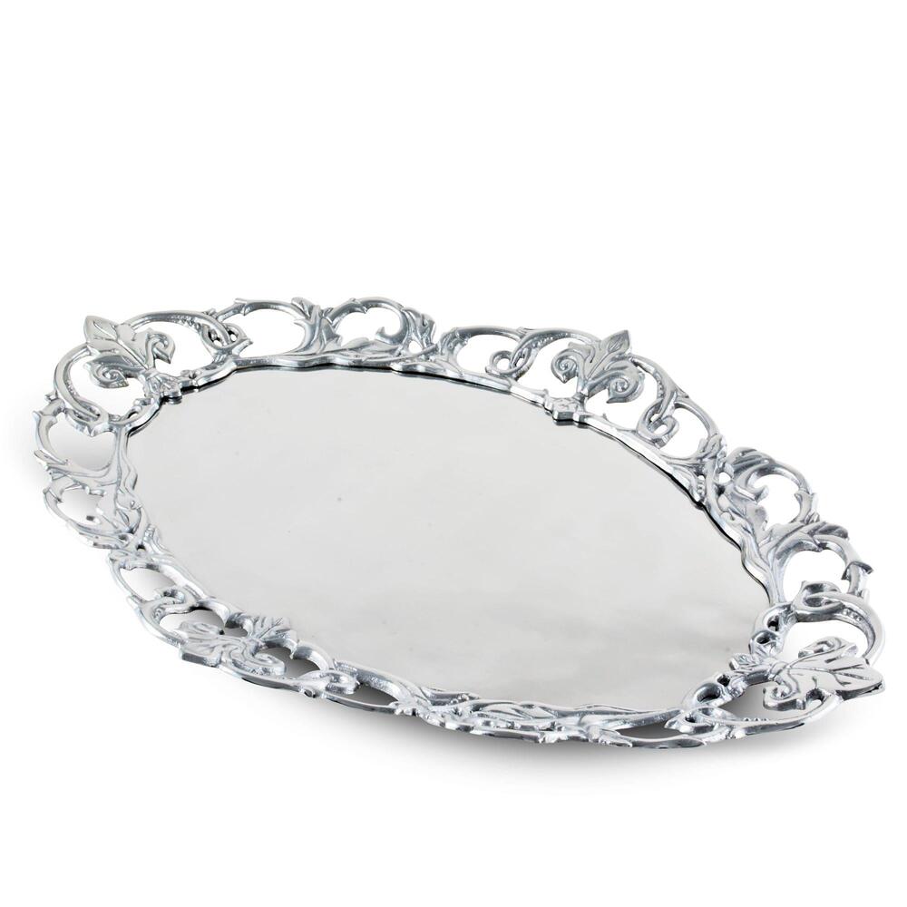 Fleur-De-Lis Oval Serving Tray by Arthur Court Designs