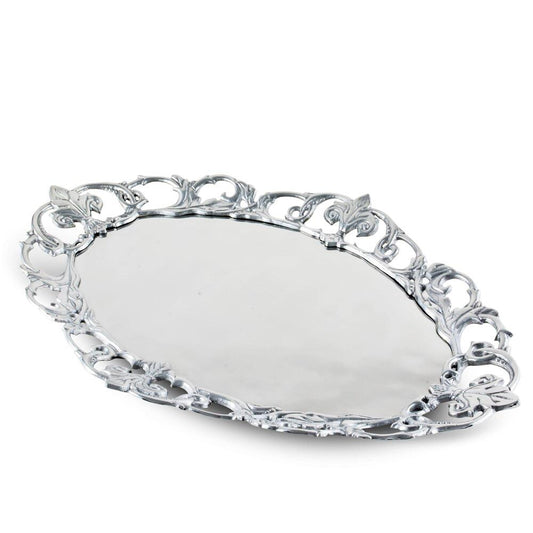 Fleur-De-Lis Oval Serving Tray by Arthur Court Designs