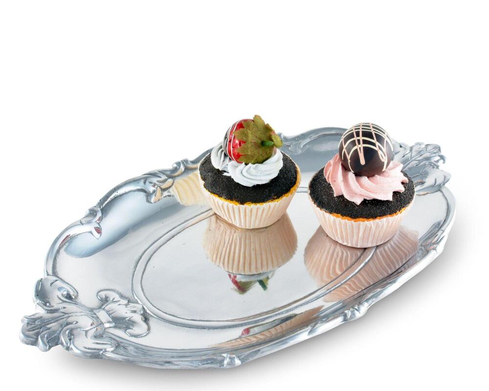 Fleur-De-Lis Oval Tray by Arthur Court Designs 5