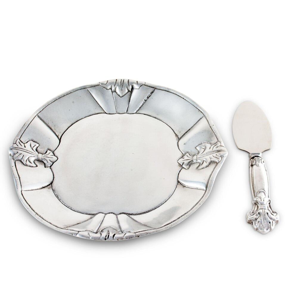 Fleur-De-Lis Plate with Server by Arthur Court Designs