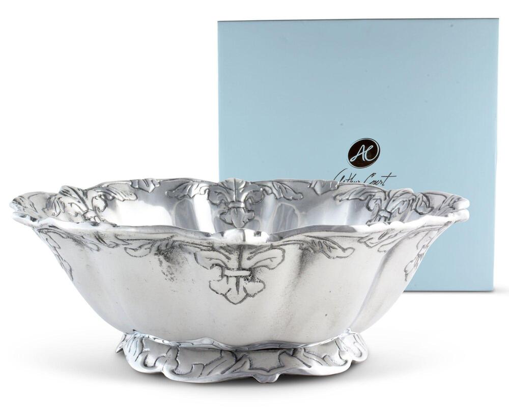 Fleur-De-Lis Salad Bowl 12" by Arthur Court Designs 6