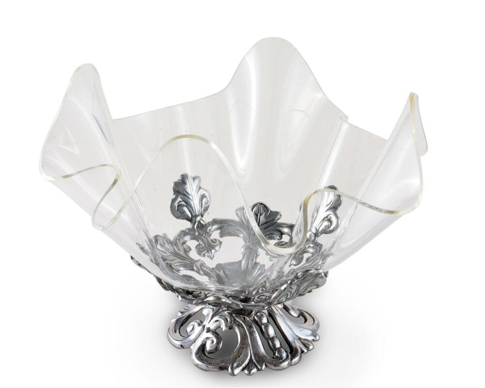 Fleur-De-Lis Stand Acrylic Bowl 11" by Arthur Court Designs 2