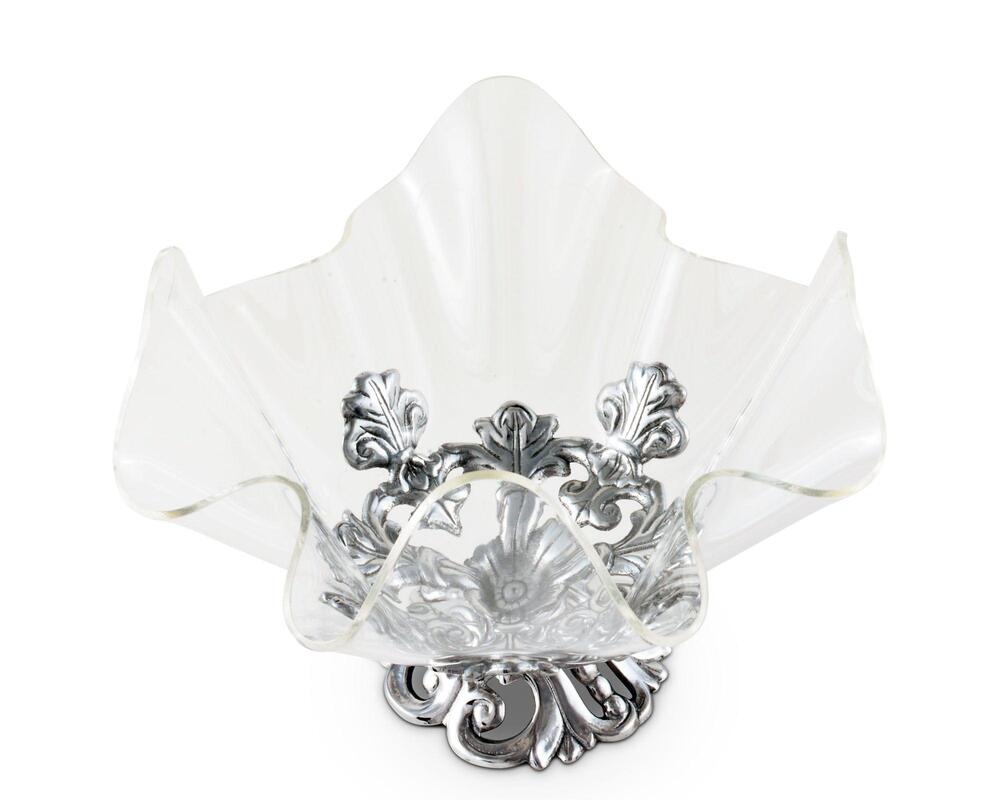 Fleur-De-Lis Stand Acrylic Bowl 11" by Arthur Court Designs 3