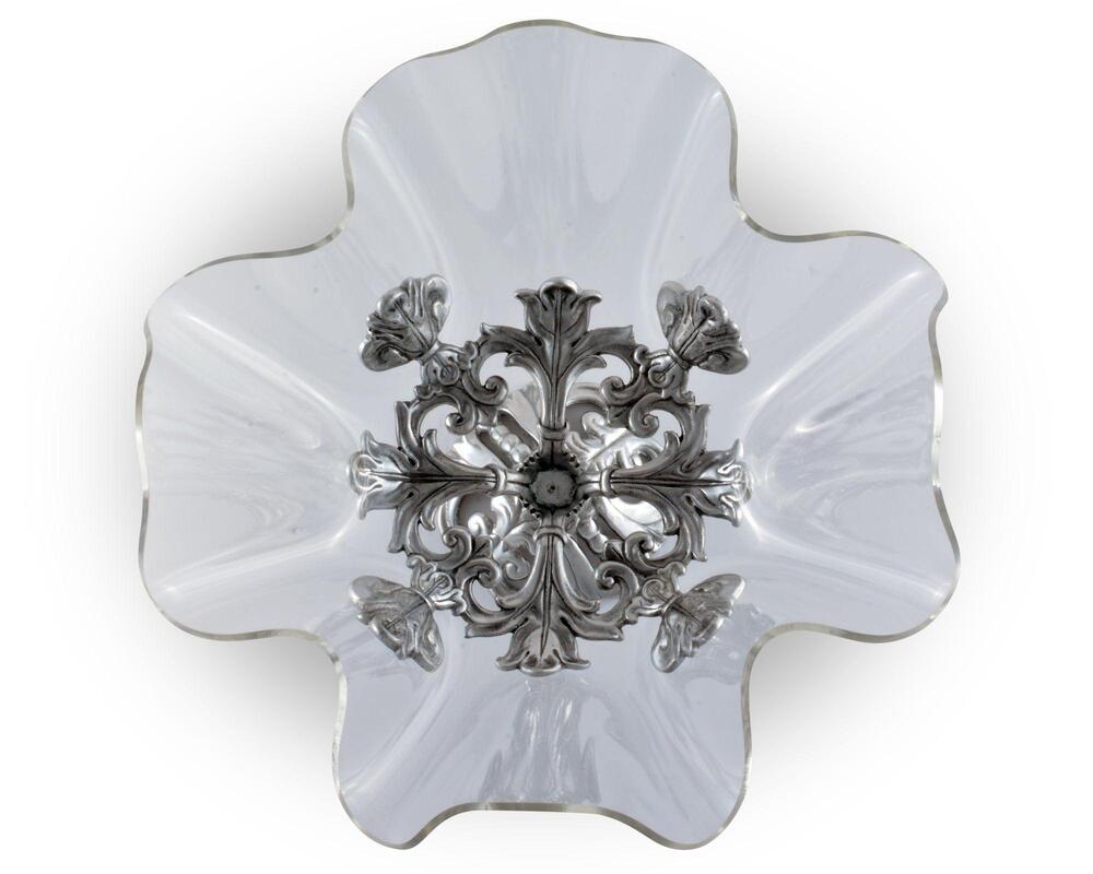 Fleur-De-Lis Stand Acrylic Bowl 11" by Arthur Court Designs 5