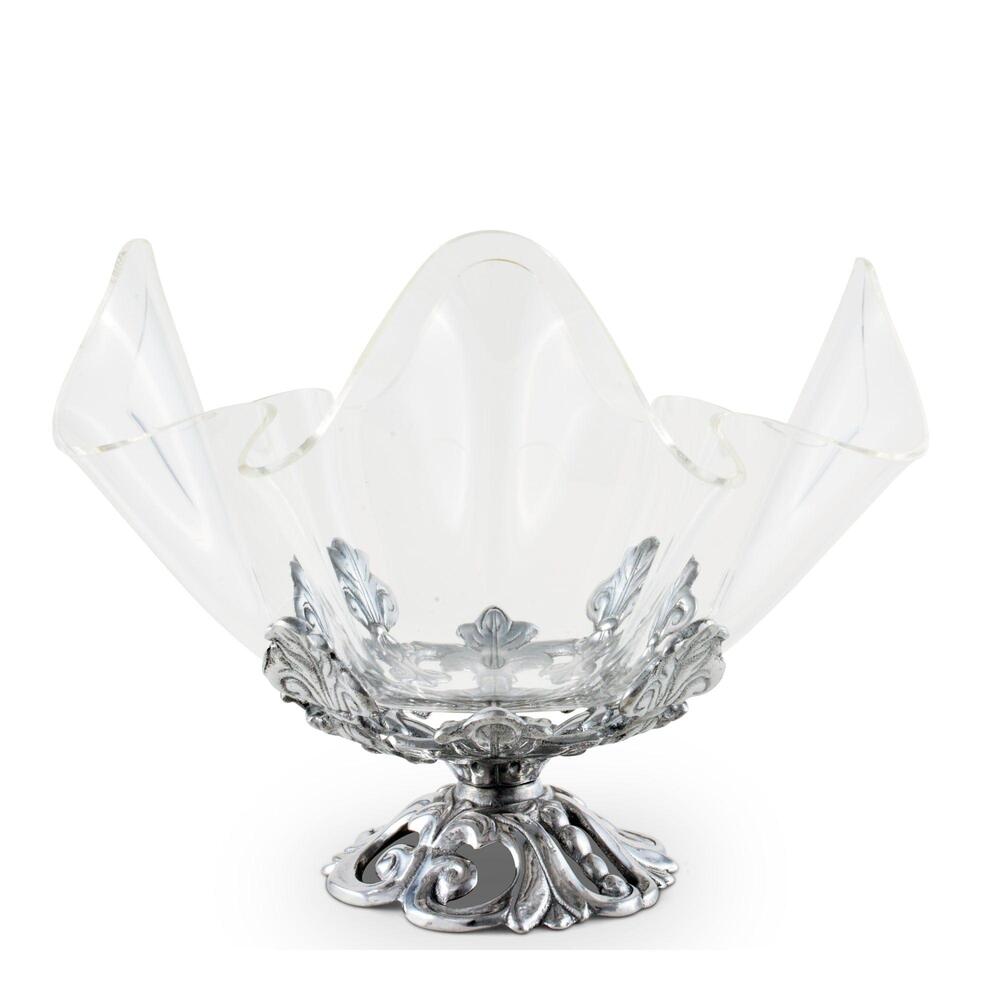 Fleur-De-Lis Stand Acrylic Bowl 11" by Arthur Court Designs