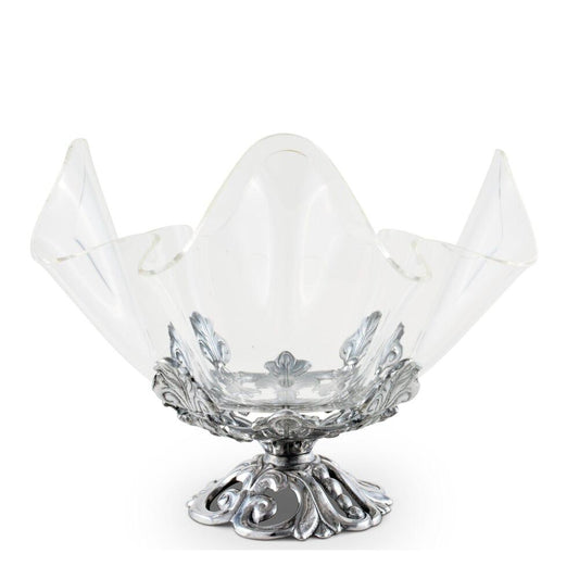 Fleur-De-Lis Stand Acrylic Bowl 11" by Arthur Court Designs