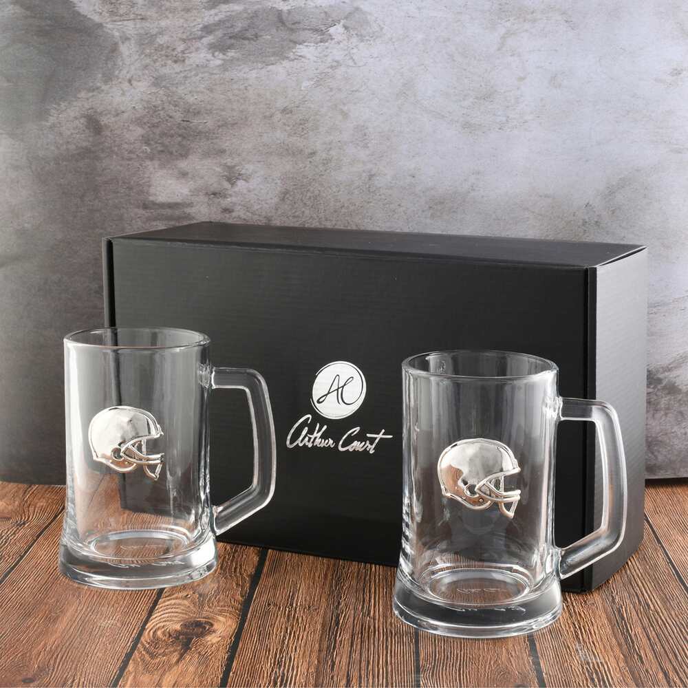 Football Beer Mugs - Set of 2 by Arthur Court Designs 1