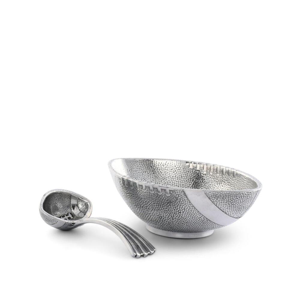 Football Condiment Bowl with Spoon by Arthur Court Designs