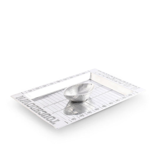 Football Field Chip And Dip Tray And Bowl by Arthur Court Designs