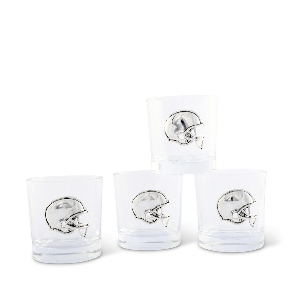 Football Helmet Bar Glass Set of 4 by Arthur Court Designs 3
