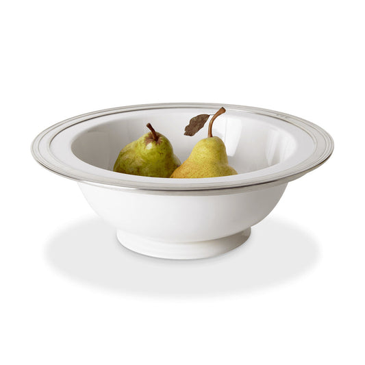 Gianna Round Footed Serving Bowl by Match Pewter