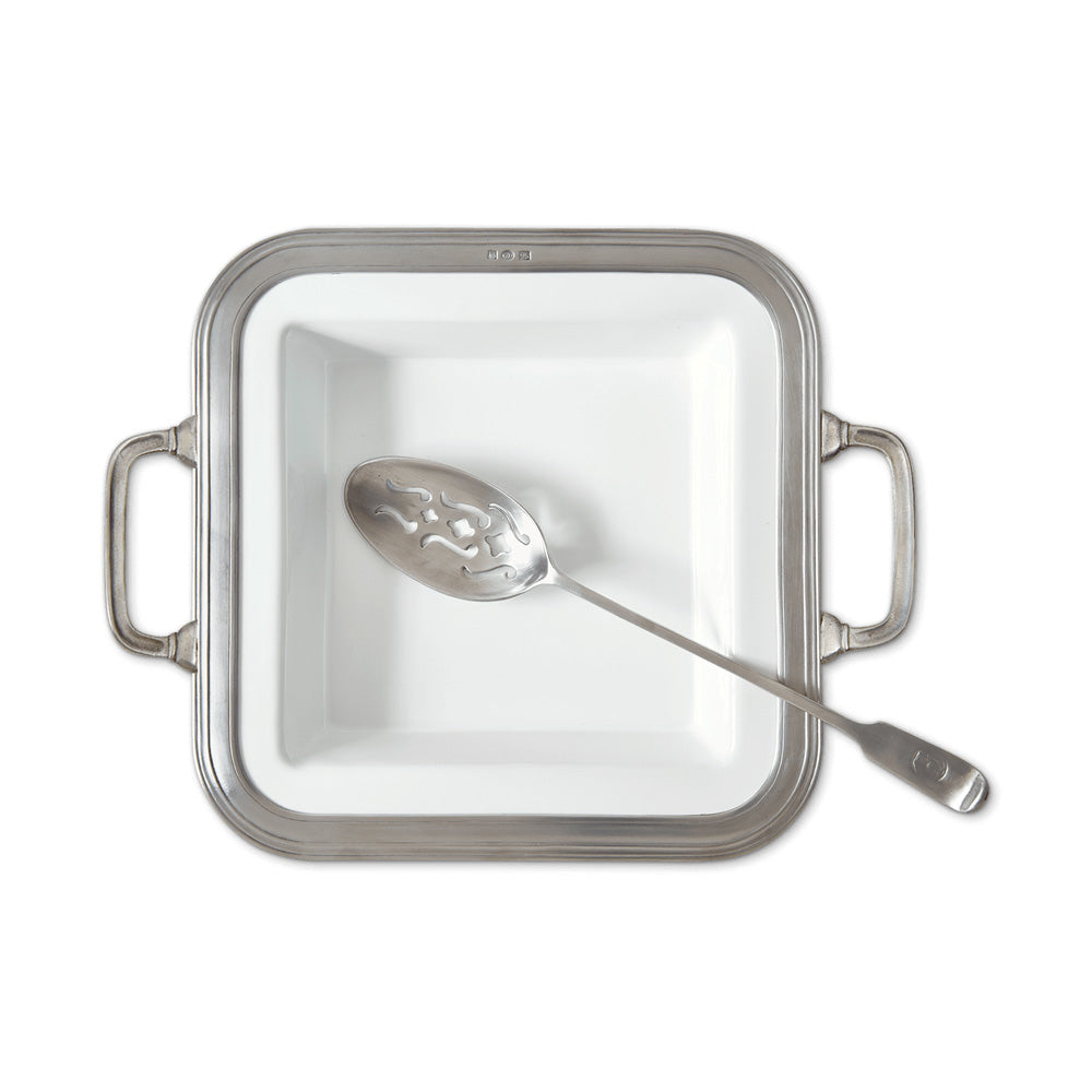 Gianna Square Serving Dish with Handles by Match Pewter