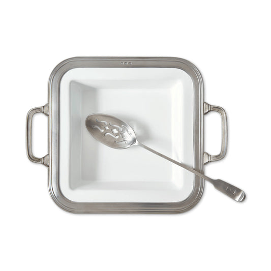 Gianna Square Serving Dish with Handles by Match Pewter