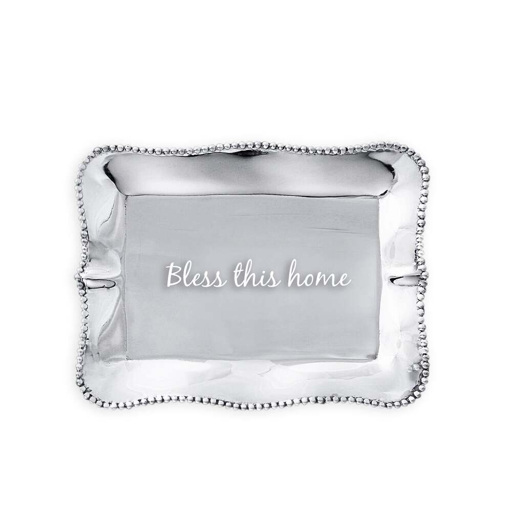 Giftables Pearl Denisse Rectangular Engraved Tray "Bless This Home" by Beatriz Ball 1