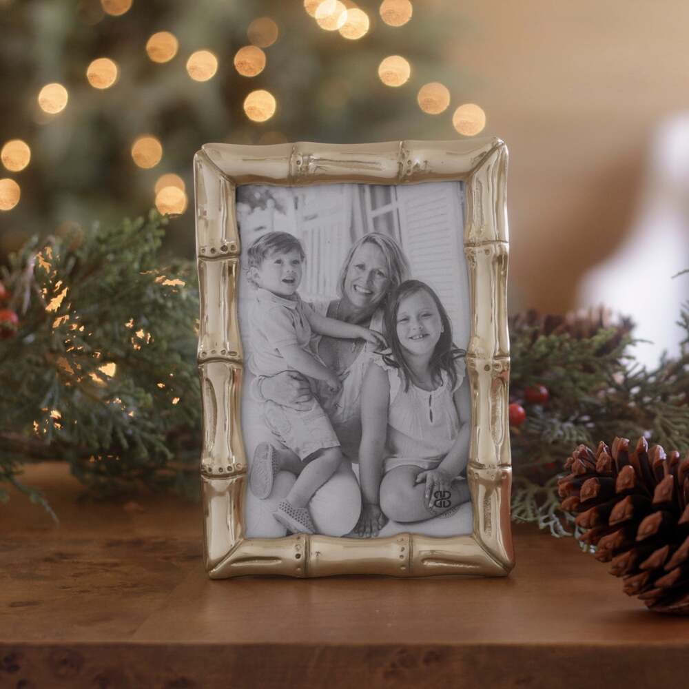 Giftables Sierra Modern Bamboo 4" x 6" Frame - Gold by Beatriz Ball 1