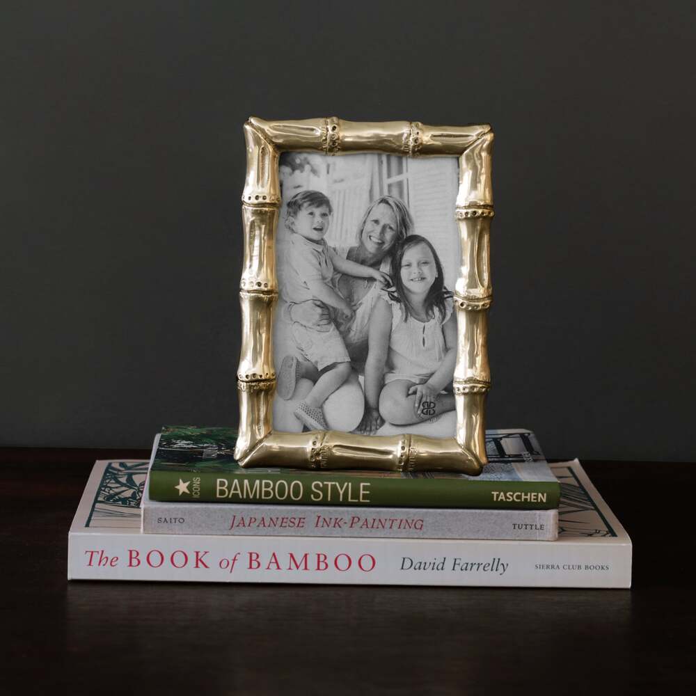 Giftables Sierra Modern Bamboo 4" x 6" Frame - Gold by Beatriz Ball