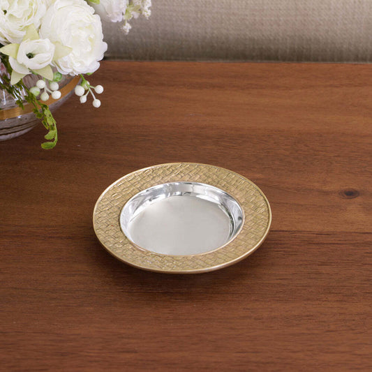 Giftables Sierra Modern Nassau Wine Coaster - Silver & Gold by Beatriz Ball