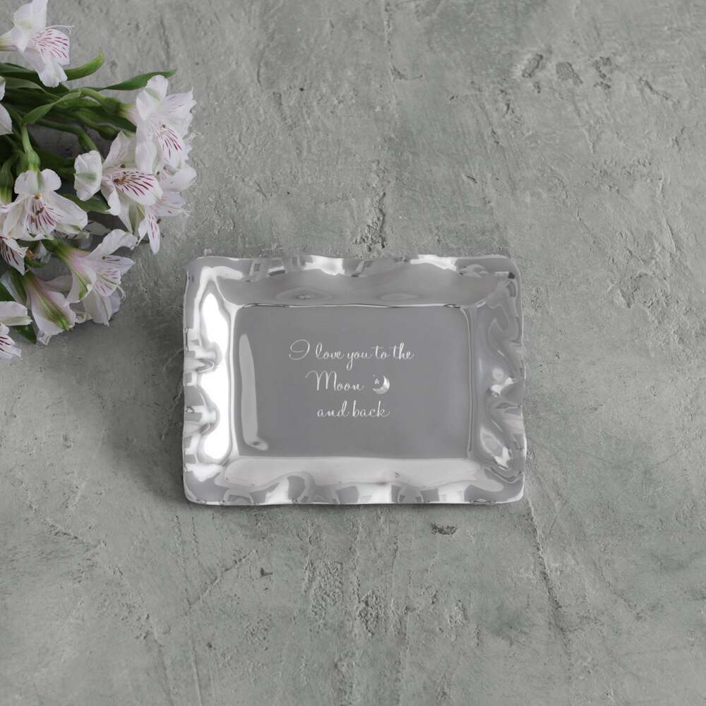 Giftables Vento Engraved Tray "Love You To Moon Back" by Beatriz Ball 1