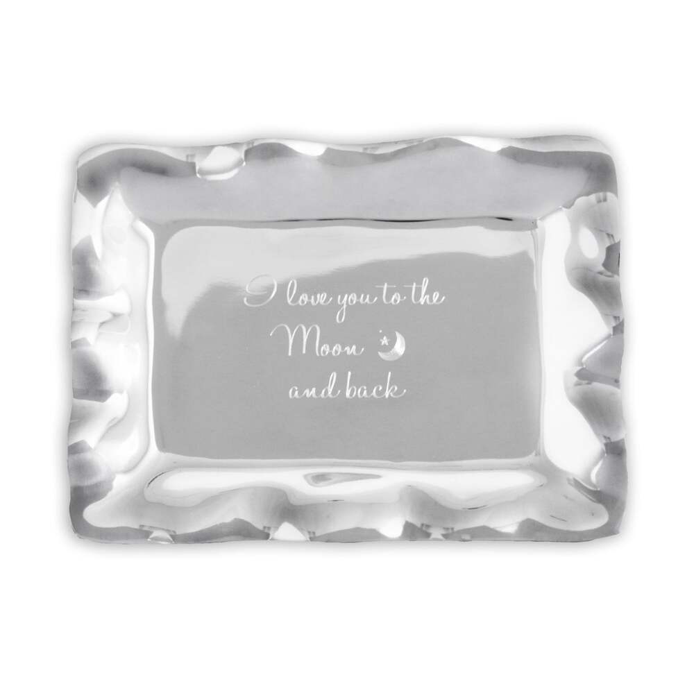 Giftables Vento Engraved Tray "Love You To Moon Back" by Beatriz Ball 2