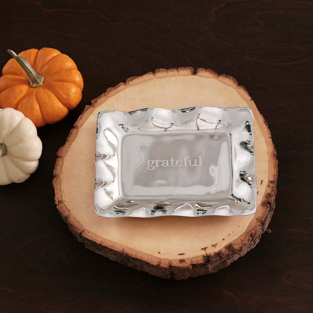 Giftables Vento Rectangular Engraved Tray - "Grateful" by Beatriz Ball 3