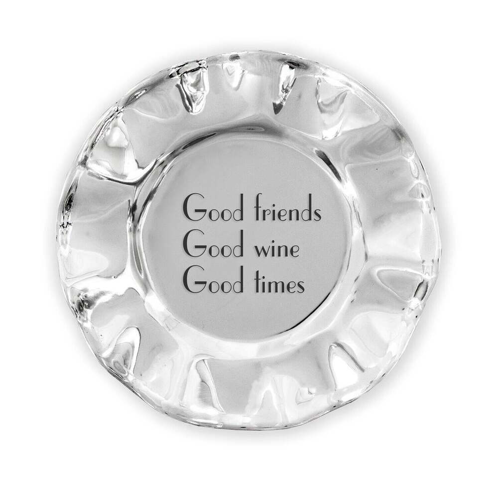 Giftables Vento Wine Plate "Good Friends, Good Wine, Good Times" by Beatriz Ball 1